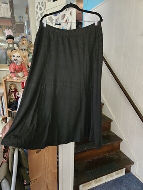Cato Black A-Line Maxi Skirt